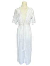 White cover up beach dress